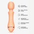Vush Majesty 2 - punjivi, vodootporni masažer vibrator (narandžasti)