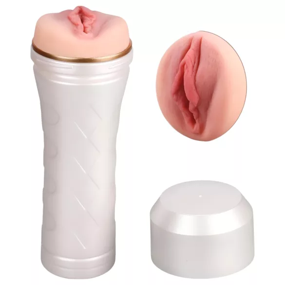 Tracy's Dog 3D Stroker - realistična veštačka vagina u futroli (bela-prirodna)